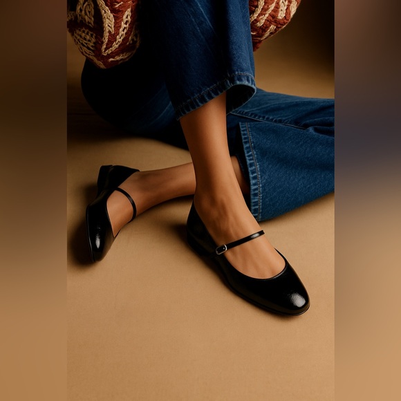 Sézane MÉLINE Low Ballerinas in Patent Black FR 40 / US 9 - Picture 9 of 11